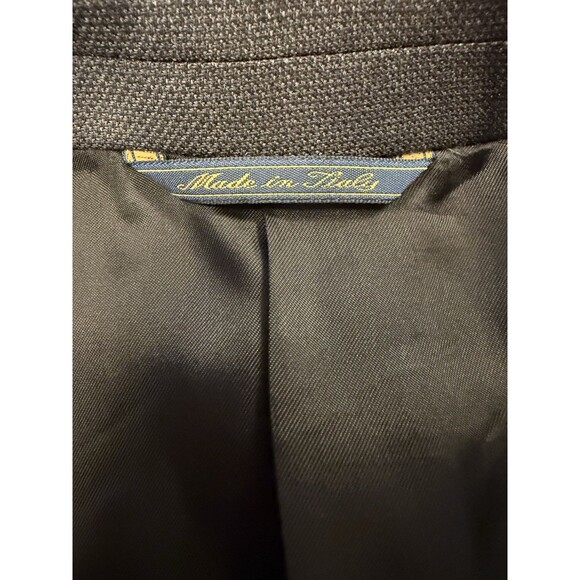 Trussini Men's 54 Black 100% Wool Blazer - Picture 7 of 7